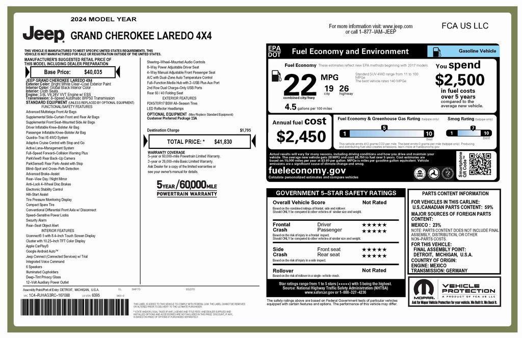 used 2024 Jeep Grand Cherokee car, priced at $28,973