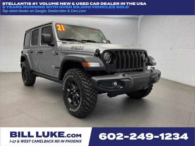 used 2021 Jeep Wrangler car, priced at $29,573