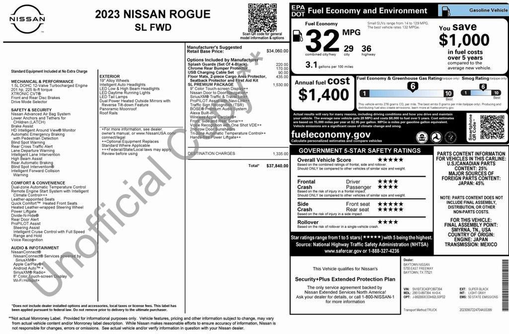 used 2023 Nissan Rogue car, priced at $20,575
