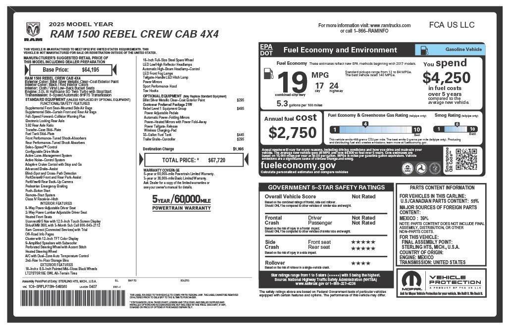 used 2025 Ram 1500 car, priced at $50,573