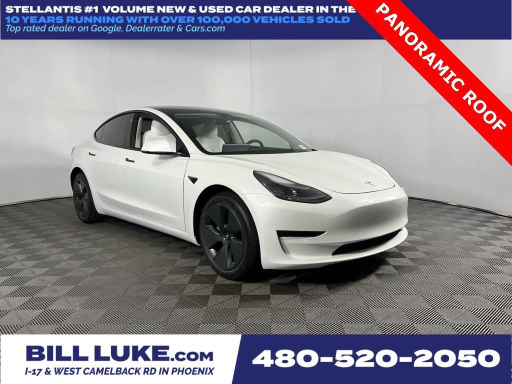 used 2022 Tesla Model 3 car, priced at $27,573