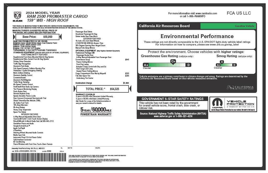 used 2024 Ram ProMaster 2500 car, priced at $34,973