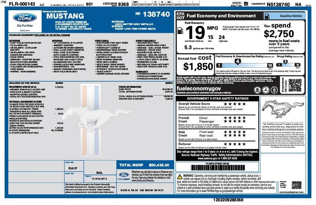 used 2022 Ford Mustang car, priced at $38,973