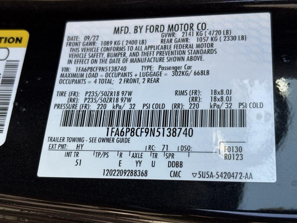 used 2022 Ford Mustang car, priced at $38,973