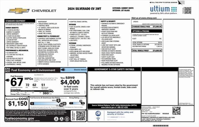 used 2024 Chevrolet Silverado EV car, priced at $47,973