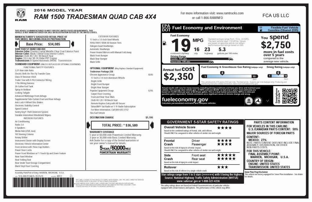 used 2016 Ram 1500 car