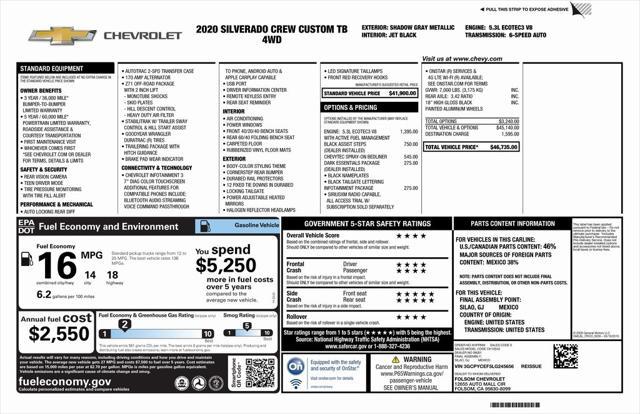 used 2020 Chevrolet Silverado 1500 car, priced at $34,973