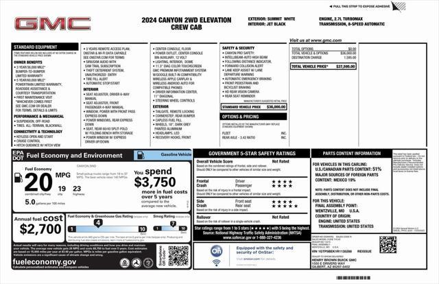 used 2024 GMC Canyon car, priced at $32,973