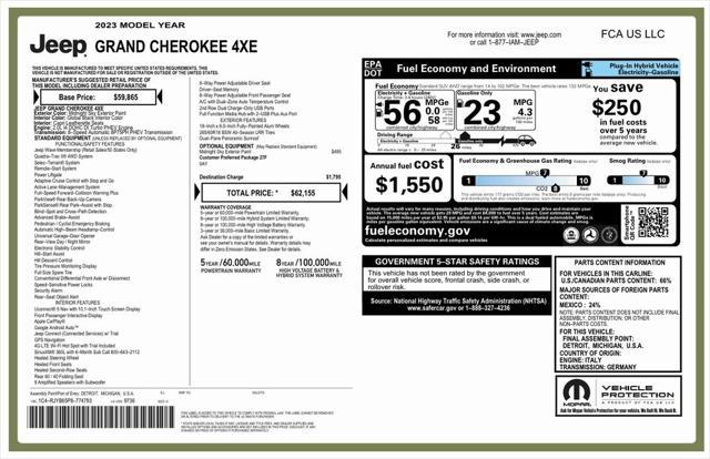 used 2023 Jeep Grand Cherokee 4xe car, priced at $29,973