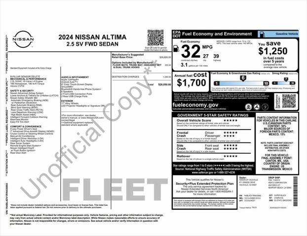 used 2024 Nissan Altima car, priced at $20,673