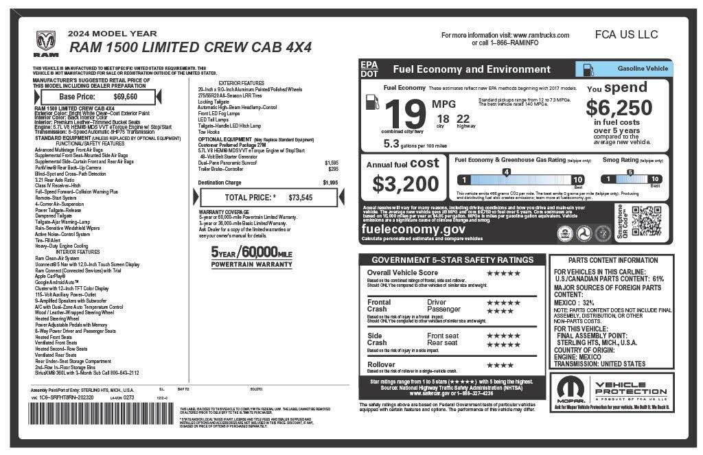 used 2024 Ram 1500 car, priced at $48,973