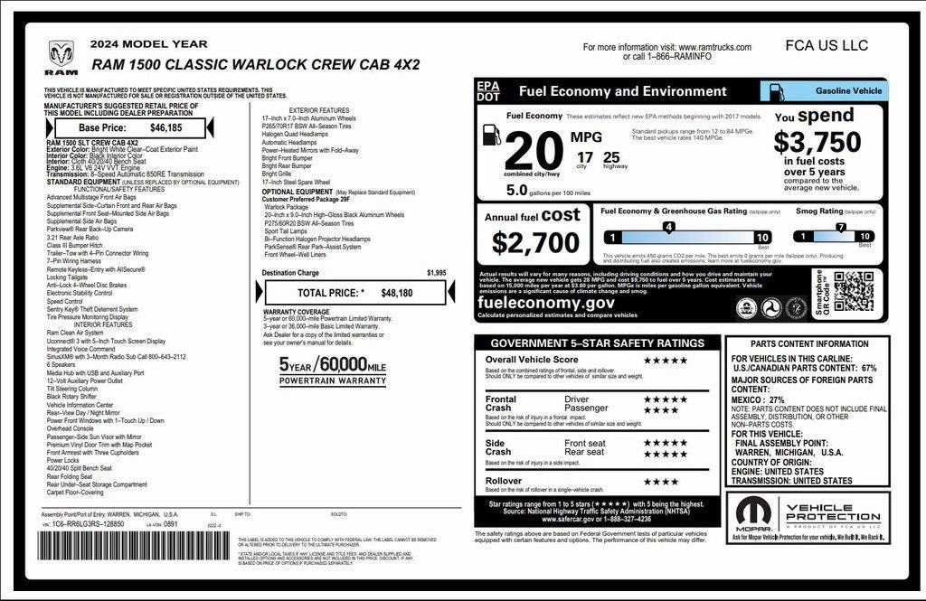 used 2024 Ram 1500 Classic car, priced at $27,573