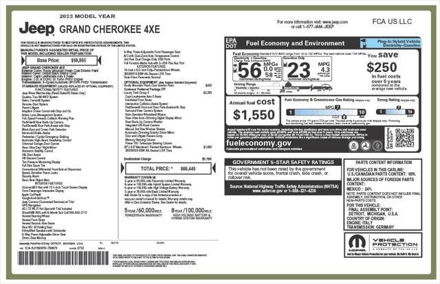 used 2023 Jeep Grand Cherokee 4xe car, priced at $31,573