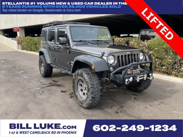 used 2016 Jeep Wrangler Unlimited car, priced at $19,573