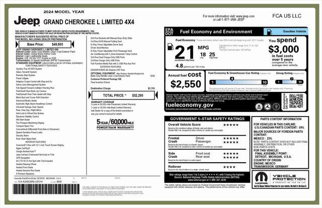 used 2024 Jeep Grand Cherokee L car, priced at $40,773