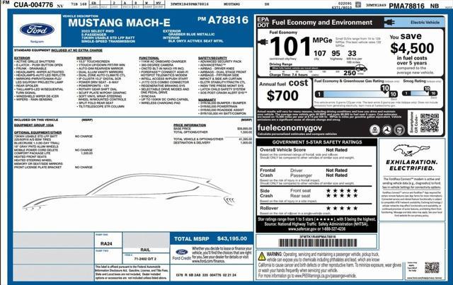 used 2023 Ford Mustang Mach-E car, priced at $28,573