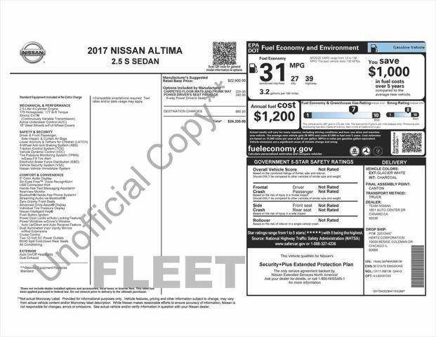 used 2017 Nissan Altima car, priced at $10,973