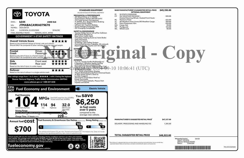 used 2024 Toyota bZ4X car, priced at $24,573
