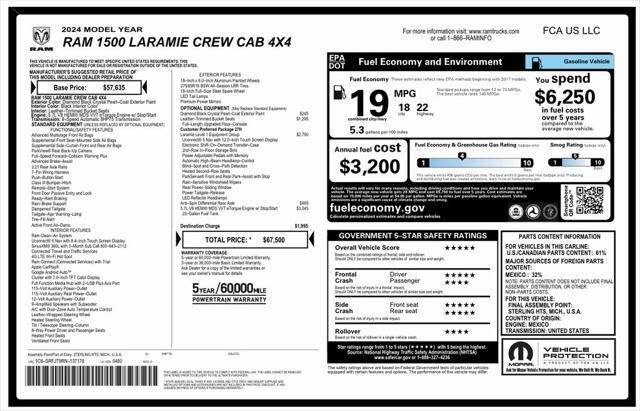 used 2024 Ram 1500 car, priced at $46,073