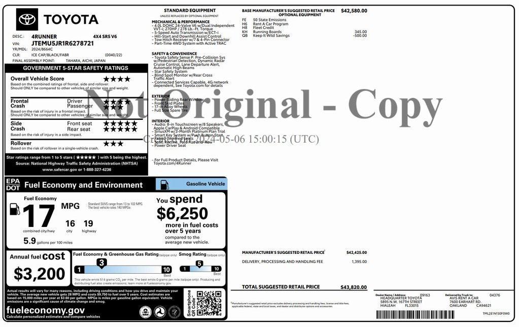 used 2024 Toyota 4Runner car, priced at $38,973