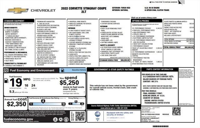 used 2022 Chevrolet Corvette car, priced at $64,973