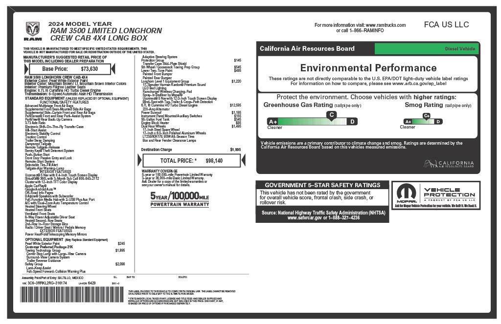 used 2024 Ram 3500 car, priced at $77,973