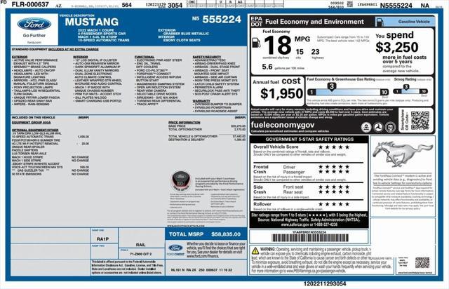 used 2022 Ford Mustang car, priced at $49,973