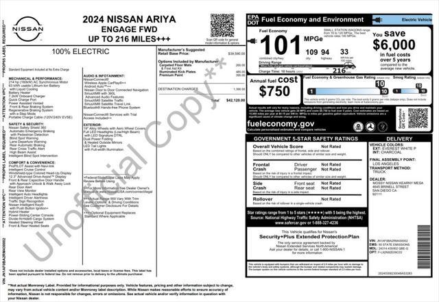 used 2024 Nissan ARIYA car, priced at $25,673