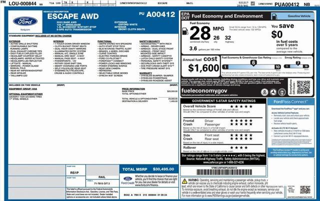 used 2023 Ford Escape car, priced at $18,773