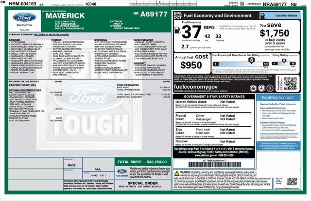 used 2022 Ford Maverick car, priced at $27,473