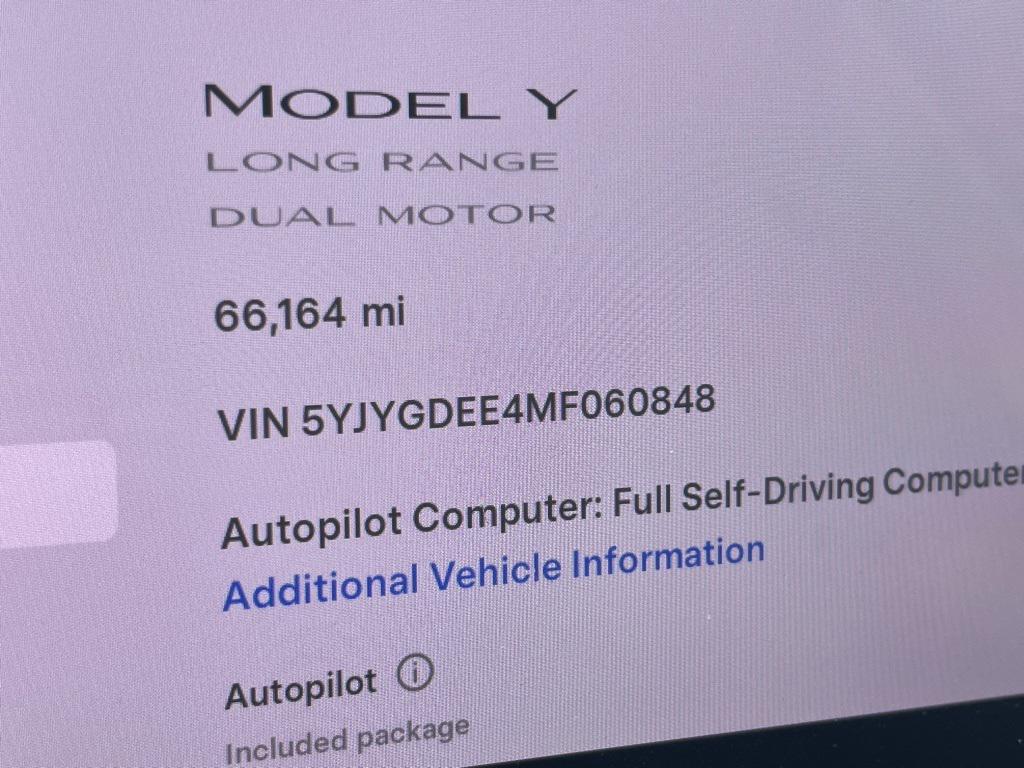 used 2021 Tesla Model Y car, priced at $25,273