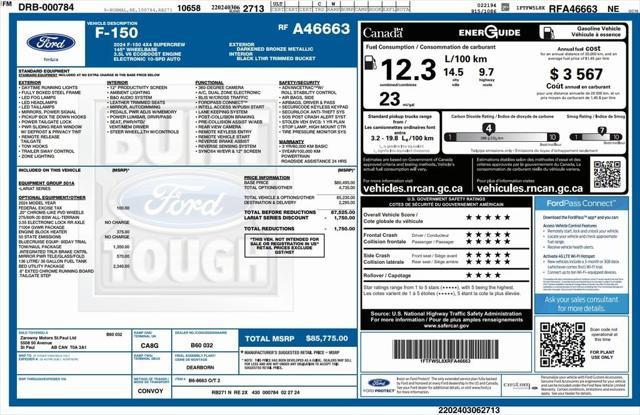 used 2024 Ford F-150 car, priced at $55,573