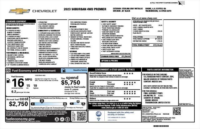 used 2023 Chevrolet Suburban car, priced at $51,573