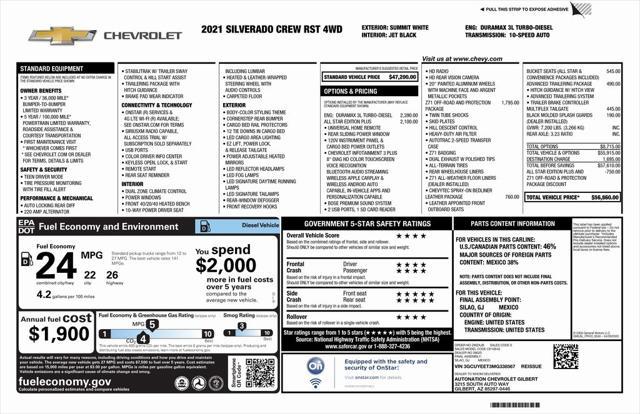 used 2021 Chevrolet Silverado 1500 car, priced at $39,573