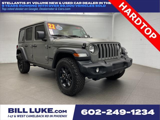 used 2022 Jeep Wrangler Unlimited car, priced at $32,373