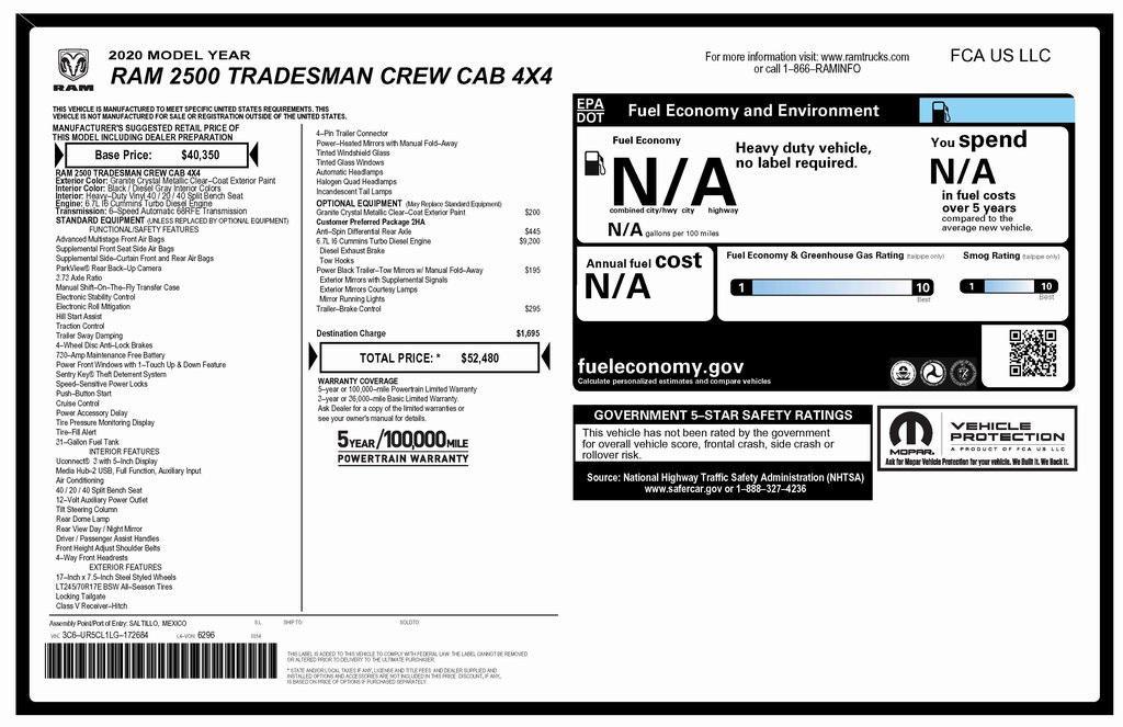 used 2020 Ram 2500 car, priced at $40,973