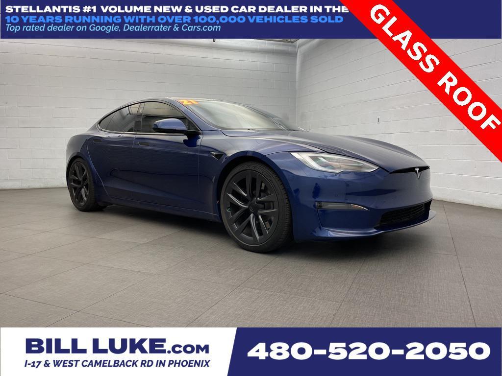 used 2021 Tesla Model S car, priced at $52,973