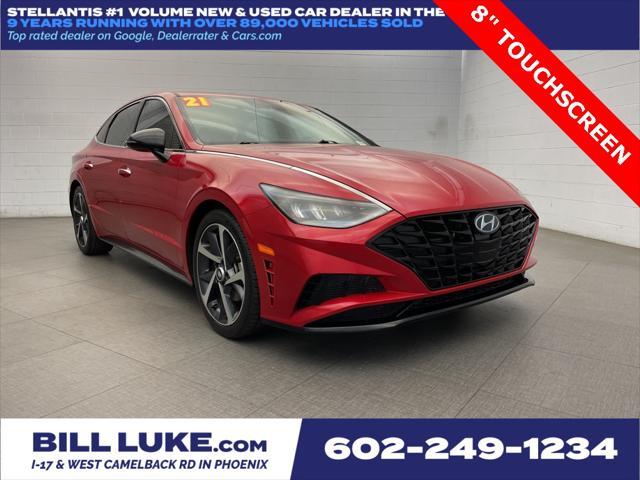 used 2021 Hyundai Sonata car, priced at $17,973