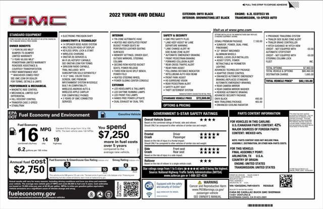 used 2022 GMC Yukon car, priced at $62,173