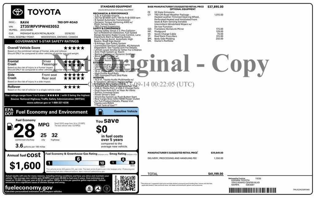 used 2023 Toyota RAV4 car, priced at $35,373