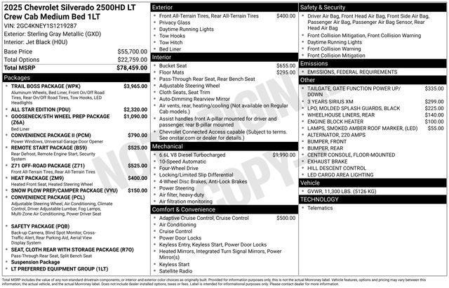new 2025 Chevrolet Silverado 2500 car, priced at $72,471