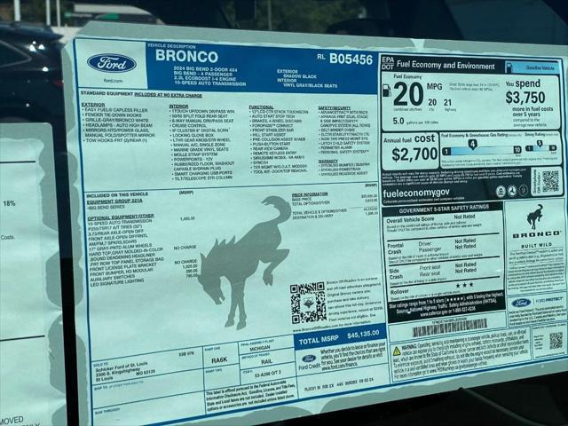 new 2024 Ford Bronco car, priced at $42,752