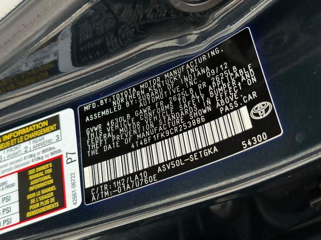 used 2012 Toyota Camry car, priced at $8,500