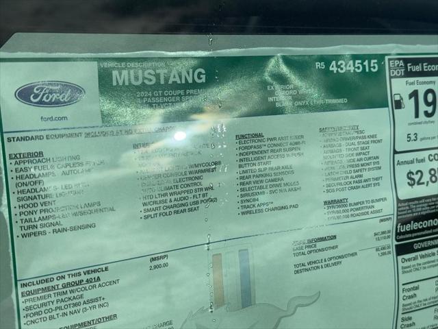 new 2024 Ford Mustang car, priced at $62,085