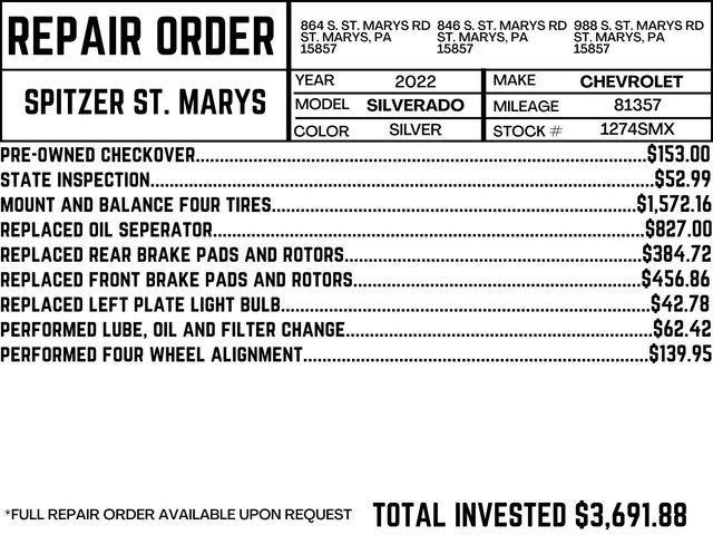 used 2022 Chevrolet Silverado 1500 Limited car, priced at $28,348