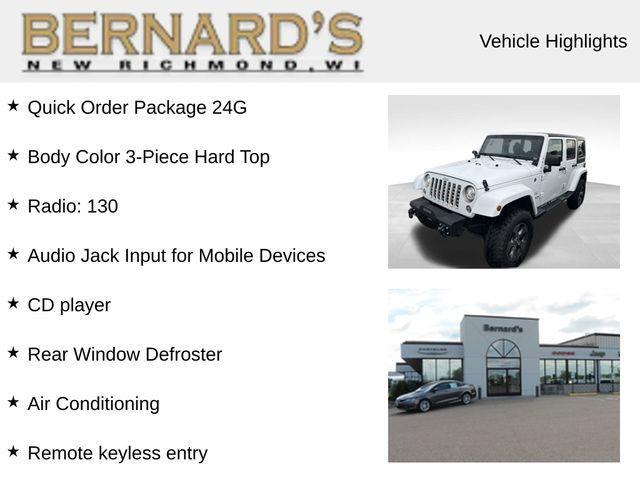 used 2017 Jeep Wrangler Unlimited car, priced at $21,999