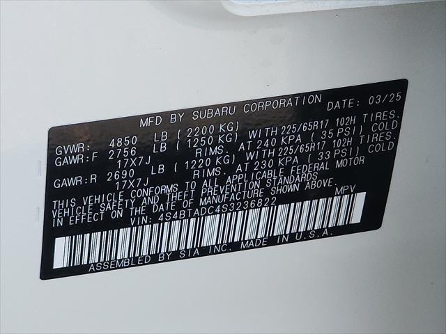 new 2025 Subaru Outback car, priced at $35,405