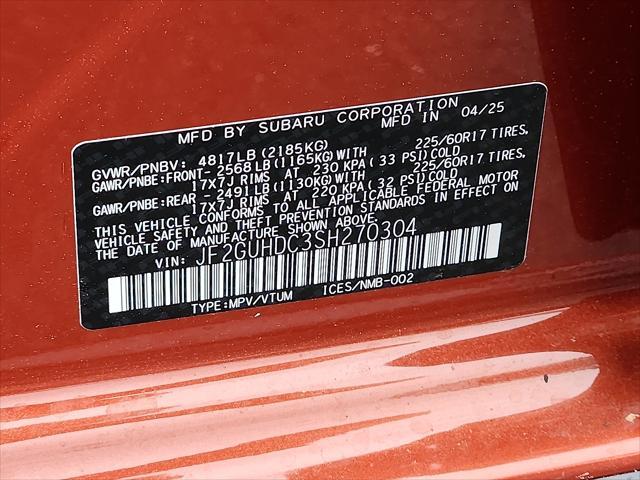 new 2025 Subaru Crosstrek car, priced at $31,203