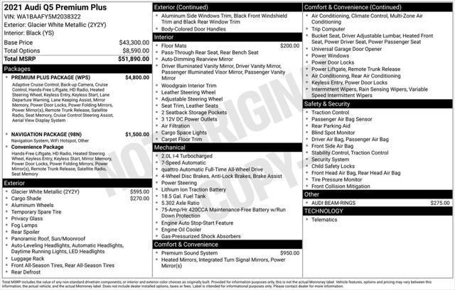 used 2021 Audi Q5 car, priced at $24,999