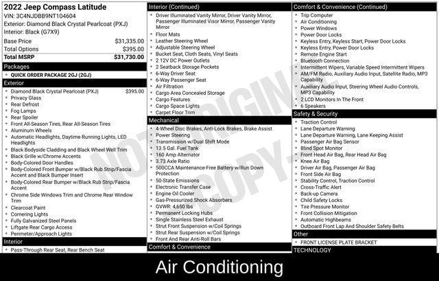 used 2022 Jeep Compass car, priced at $18,999